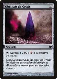 Obelisk of Grixis (Spanish) - "Obelisco de Grixis" from Magic Encyclopedia 2011 (Salvat)