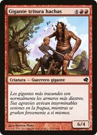 Axegrinder Giant (Spanish) - "Gigante tritura hachas" from Magic Encyclopedia 2011 (Salvat)