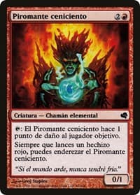 Cinder Pyromancer (Spanish) - "Piromante ceniciento" from Magic Encyclopedia 2011 (Salvat)