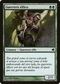 Elvish Warrior (Spanish) - "Guerrero elfico" from Magic Encyclopedia 2011 (Salvat)
