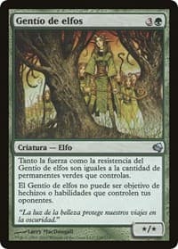 Drove of Elves (Spanish) - "Gentio de elfos" from Magic Encyclopedia 2011 (Salvat)