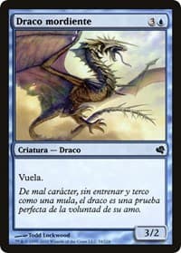 Snapping Drake (Spanish) - "Draco mordiente" from Magic Encyclopedia 2011 (Salvat)