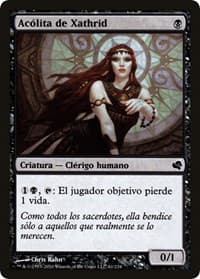 Acolyte of Xathrid (Spanish) - "Acolita de Xathrid" from Magic Encyclopedia 2011 (Salvat)