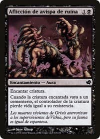 Banewasp Affliction (Spanish) - "Afliccion de avispa de ruina" from Magic Encyclopedia 2011 (Salvat)