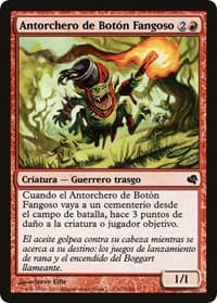 Mudbutton Torchrunner (Spanish) - "Antorchero de Boton Fangoso" from Magic Encyclopedia 2011 (Salvat)