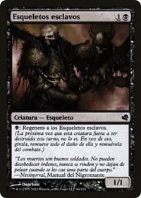 Drudge Skeletons (Spanish) - "Esqueletos esclavos" from Magic Encyclopedia 2011 (Salvat)