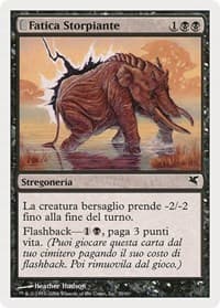 Crippling Fatigue (Italian) - "Fatica Storpiante" (A30) from Magic Encyclopedia 2005 (Salvat/Hachette)