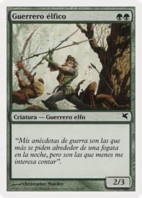 Elvish Warrior (Spanish) - "Guerrero elfico" (B41) from Magic Encyclopedia 2005 (Salvat/Hachette)