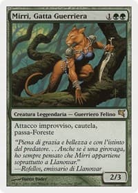Mirri, Cat Warrior (Italian) - "Mirri, Gatta Guerriera" from Magic Encyclopedia 2005 (Salvat/Hachette)
