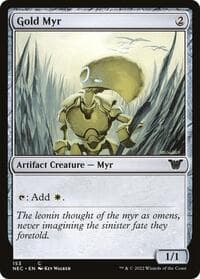 Gold Myr from Commander: Kamigawa: Neon Dynasty