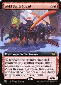 Akki Battle Squad (Extended Art) from Commander: Kamigawa: Neon Dynasty