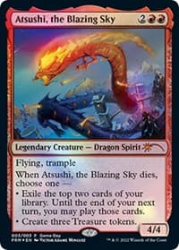Atsushi, the Blazing Sky from Game Day & Store Championship Promos