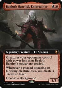 Baeloth Barrityl, Entertainer (Extended Art) from Commander Legends: Battle for Baldur's Gate