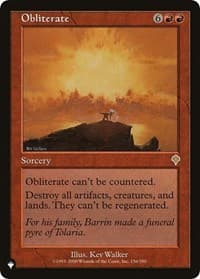 Obliterate from The List Reprints