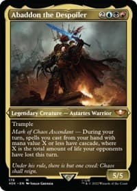 Abaddon the Despoiler (Display Commander) (Surge Foil) - Thick Stock from Universes Beyond: Warhammer 40,000