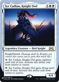 Syr Cadian, Knight Owl from The List Reprints