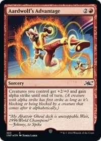 Aardwolf's Advantage (Galaxy Foil) from Unfinity