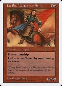 Lu Bu, Master-at-Arms (Singapore 7/4/99) from Prerelease Cards
