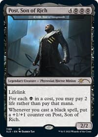 Post, Son of Rich - K'rrik, Son of Yawgmoth (Post Malone) from Secret Lair Drop Series