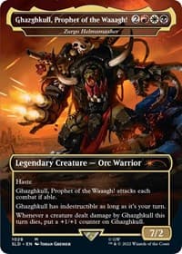 Ghazghkull, Prophet of the Waaagh! - Zurgo Helmsmasher (Borderless) from Secret Lair Drop Series