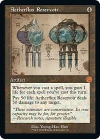 Aetherflux Reservoir (Schematic) from The Brothers' War: Retro Frame Artifacts