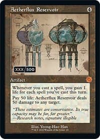 Aetherflux Reservoir (Schematic) (Serial Numbered) from The Brothers' War: Retro Frame Artifacts