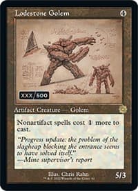 Lodestone Golem (Schematic) (Serial Numbered) from The Brothers' War: Retro Frame Artifacts