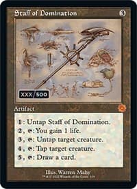 Staff of Domination (Schematic) (Serial Numbered) from The Brothers' War: Retro Frame Artifacts
