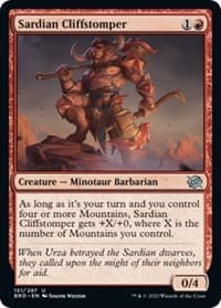 Sardian Cliffstomper from The Brothers' War