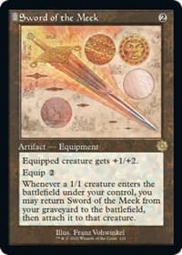 Sword of the Meek (Schematic) from The Brothers' War: Retro Frame Artifacts