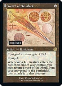 Sword of the Meek (Schematic) (Serial Numbered) from The Brothers' War: Retro Frame Artifacts