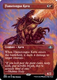 Flametongue Kavu (Borderless) from Dominaria Remastered