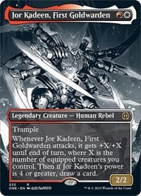 Jor Kadeen, First Goldwarden (Borderless) from Phyrexia: All Will Be One