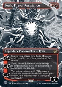 Koth, Fire of Resistance (Borderless) from Phyrexia: All Will Be One