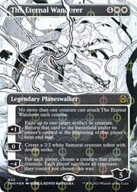 The Eternal Wanderer (Borderless) (Step-and-Compleat Foil) from Phyrexia: All Will Be One