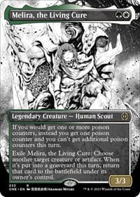 Melira, the Living Cure (Borderless) from Phyrexia: All Will Be One
