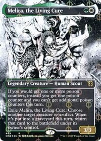 Melira, the Living Cure (Borderless) (Step-and-Compleat Foil) from Phyrexia: All Will Be One