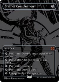 Staff of Compleation (Oil Slick Raised Foil) from Phyrexia: All Will Be One
