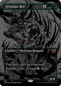 Tyrranax Rex (Oil Slick Raised Foil) from Phyrexia: All Will Be One