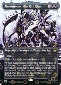 Karumonix, the Rat King (Showcase) (Step-and-Compleat Foil) from Phyrexia: All Will Be One