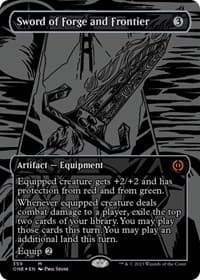 Sword of Forge and Frontier (Oil Slick Raised Foil) from Phyrexia: All Will Be One