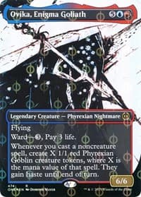 Ovika, Enigma Goliath (Showcase) (Step-and-Compleat Foil) from Phyrexia: All Will Be One