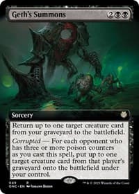 Geth's Summons (Extended Art) from Commander: Phyrexia: All Will Be One