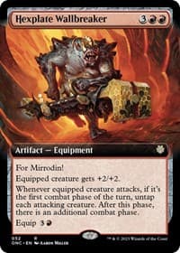 Hexplate Wallbreaker (Extended Art) from Commander: Phyrexia: All Will Be One