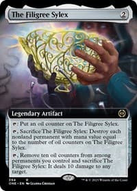 The Filigree Sylex (Extended Art) from Phyrexia: All Will Be One