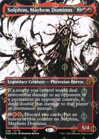 Solphim, Mayhem Dominus (Showcase) (Step-and-Compleat Foil) from Phyrexia: All Will Be One