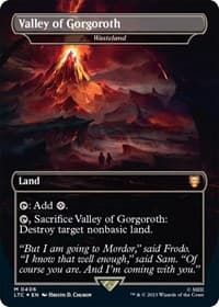 Valley of Gorgoroth - Wasteland (Surge Foil) from Commander: The Lord of the Rings: Tales of Middle-earth