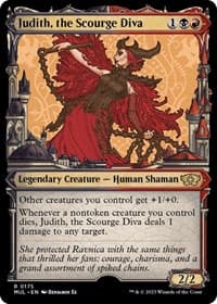 Judith, the Scourge Diva (Halo Foil) from March of the Machine: Multiverse Legends