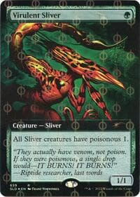 Virulent Sliver (Extended Art) (Step-and-Compleat Foil) from Secret Lair Drop Series