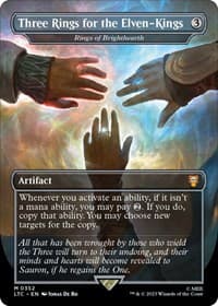 Three Rings for the Elven-Kings - Rings of Brighthearth (Borderless) from Commander: The Lord of the Rings: Tales of Middle-earth